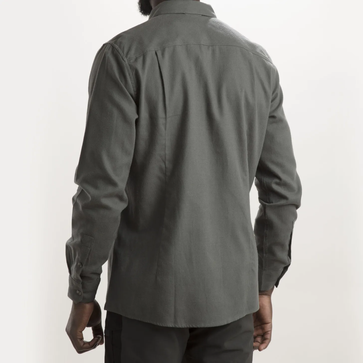 Lundhags Ekren Solid Ms LS Shirt Dark Agave Clearance