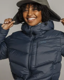 Lundhags Fulu Down Hooded Jacket W Deep Blue Cheap