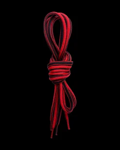 Lundhags Shoe Laces 150cm Black/Red Fashion